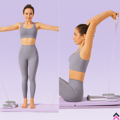 Glownuxe Pilates Board – Smart, Sleek, and Strong  All-in-One Workout for Fat Burn & Strength.